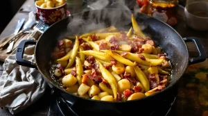 « Je la prépare en 10 minutes pour toute la famille » : ma poêlée poireaux-pommes-lardons ultra simple, rapide et conviviale