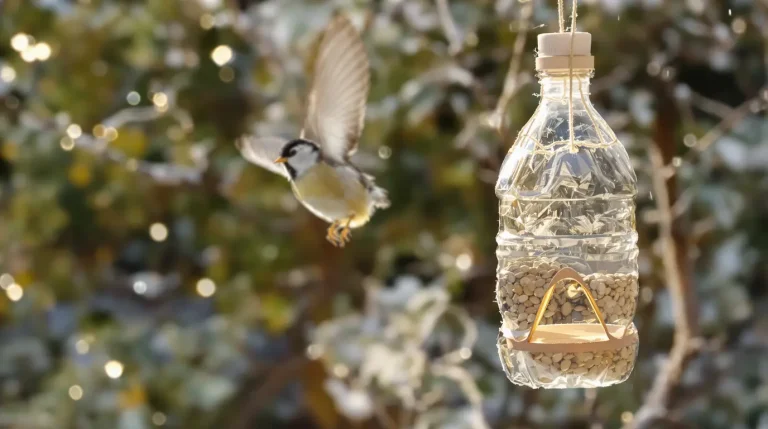 Comment une simple bouteille plastique devient une mangeoire idéale pour les oiseaux