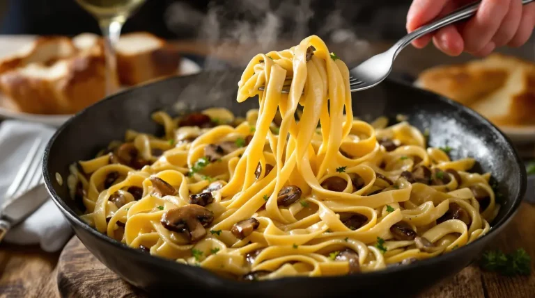 One pot pasta aux champignons : cuit ensemble, nappé de crème et fondant, il est très rapide One pot pasta aux champignons : cuit ensemble, nappé de crème et fondant, il est très rapide