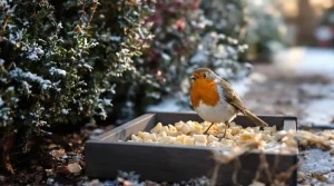 Rouges-gorges au jardin : ce soir, mettez dehors cet aliment de base à 3 centimes, que la plupart des jardiniers oublient